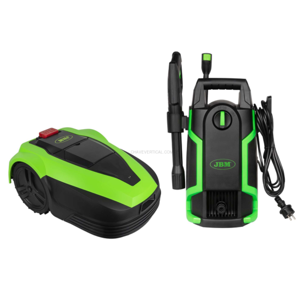52598 Robô Corta-relva + 53947 Lavadora de Alta Pressão 1400 W JBM