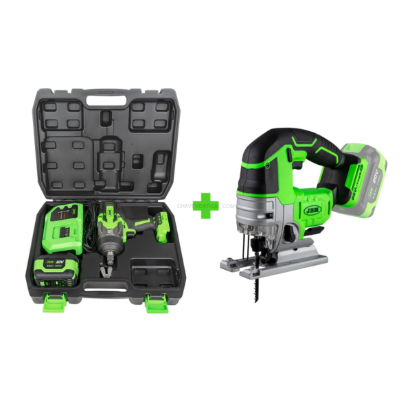 60048C Chave de Impacto Sem Fio 3/4" 1300Nm com Estojo + 60010 de Presente JBM