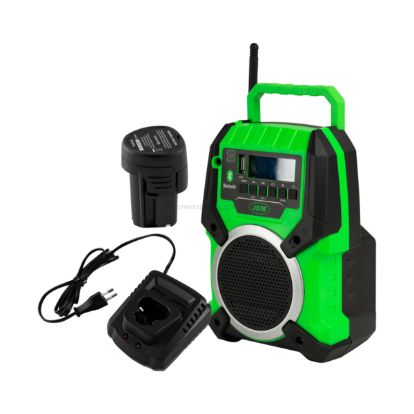 60055 Radio + 60025 Carregador 12V+ 60026 Bateria Li-ion 2.0AH JBM