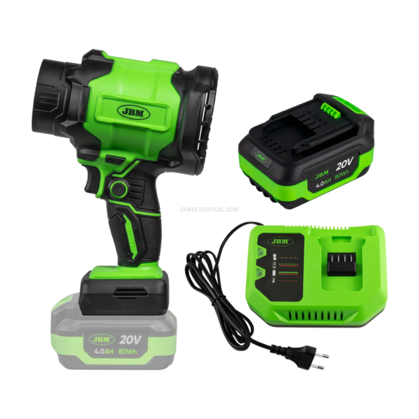 60071 Soprador de Ar + 60013 Bateria 4.0AH + 60016 Carregador 20V JBM