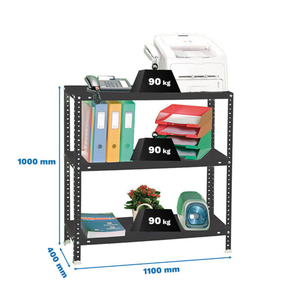 Estante Metálica COMFORT SUPERPLUS 3/400 1000 Antracite - 1000 x 1100 x 400 mm