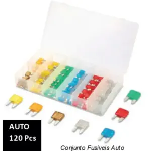 Conjunto de Fusíveis Auto HEAVYWARE TOOLS 5A-30A 120 Peças