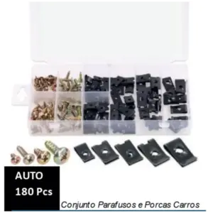Conjunto de Parafusos e Porcas Auto HEAVYWARE TOOLS 170 Peças M3-M6