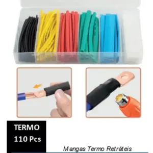 Conjunto de Tubos Termo-Retráteis HEAVYWARE TOOLS 1,5 a 13 mm 100 Peças