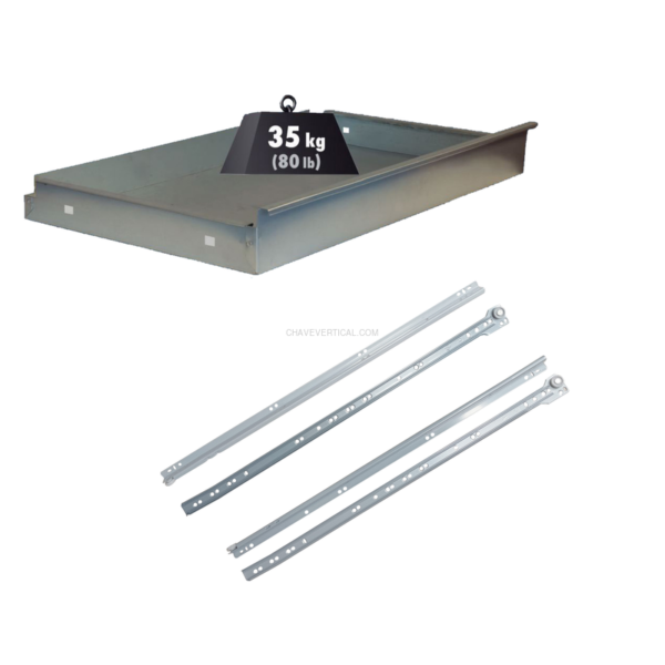 Acessório para Bancada de Trabalho Gaveta BT0-5 900X600MM Galvanizado + 2 GUIAS - 775 x 590 x 110 mm