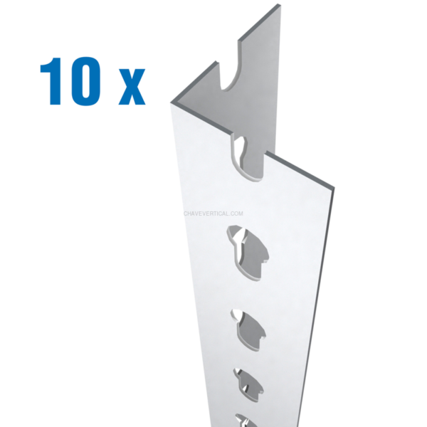 Acessório para Bancada de Trabalho PACK 10 PERFIL STALLER P/50 1000 Branco - 1000 x 55 x 55 mm