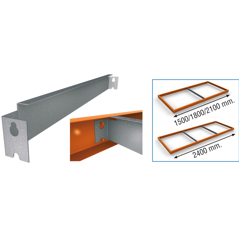 Acessório para Bancada de Trabalho Reforço STALLER 750 Galvanizado - 750 x 69 x 30 mm