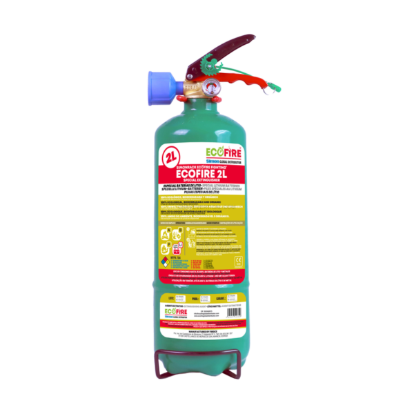 Acessório para Equipamento de Segurança ECOFIRE EXT002G GREEN 2 L + Suporte - 394 x 110 x 110 mm