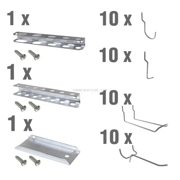 Acessório para Painel de Ferramentas 40 un. Ganchos SEN-DOB + 3 ACC. PANEL