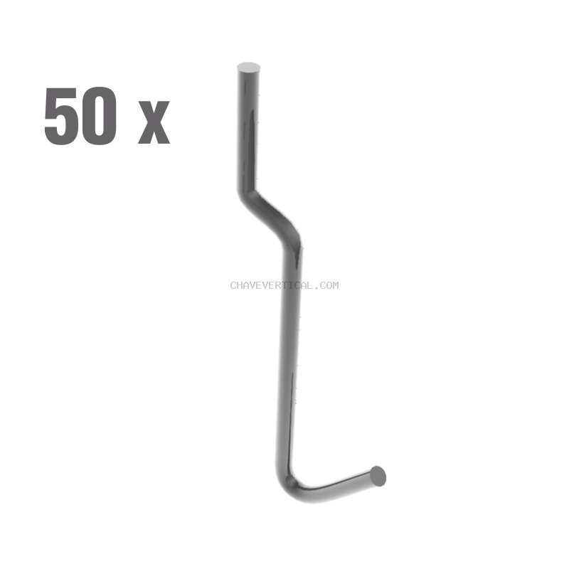 Acessório para Painel de Ferramentas 50 un. Ganchos Simples V (B1)