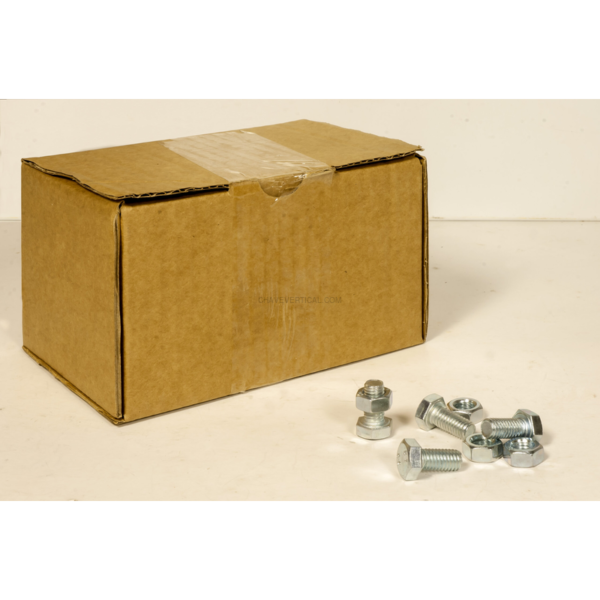 Acessório para Sistema de Arrumação 200 un. Parafuso + Porca M8X14 Galvanizado Caixa - 112 x 160 x 116 mm