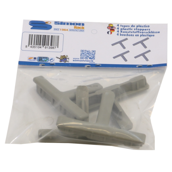 Acessório para Sistema de Arrumação 4 un. TOPES OFFICLICK Cinzento Saco - 217 x 117 x 25 mm