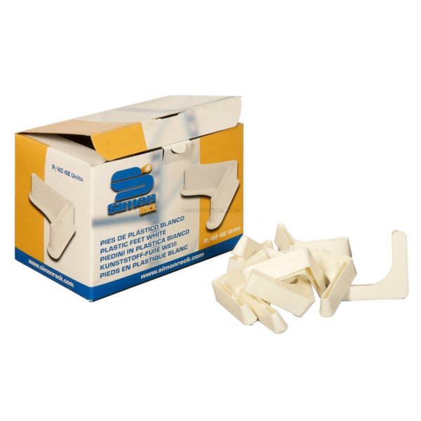Acessório para Sistema de Arrumação 48 un. Pés P/40 Branco Caixa - 105 x 140 x 105 mm