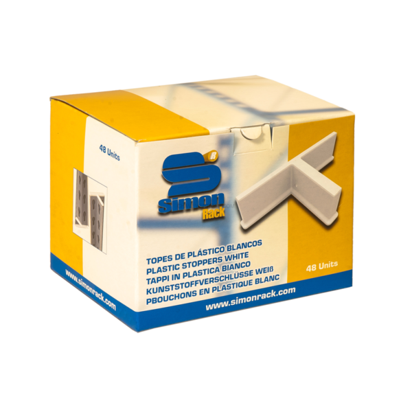 Acessório para Sistema de Arrumação 48 un. TOPES OFFICLICK Branco CAJA/BOX - 105 x 140 x 105 mm