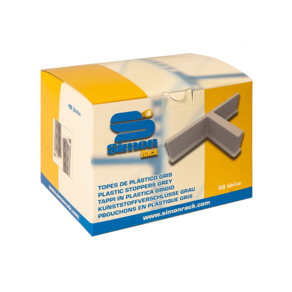 Acessório para Sistema de Arrumação 48 un. TOPES OFFICLICK Cinzento Caixa - 105 x 140 x 105 mm