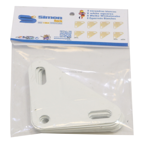 Acessório para Sistema de Arrumação 8 un. Suportes Brancos Saco - 217 x 117 x 5 mm