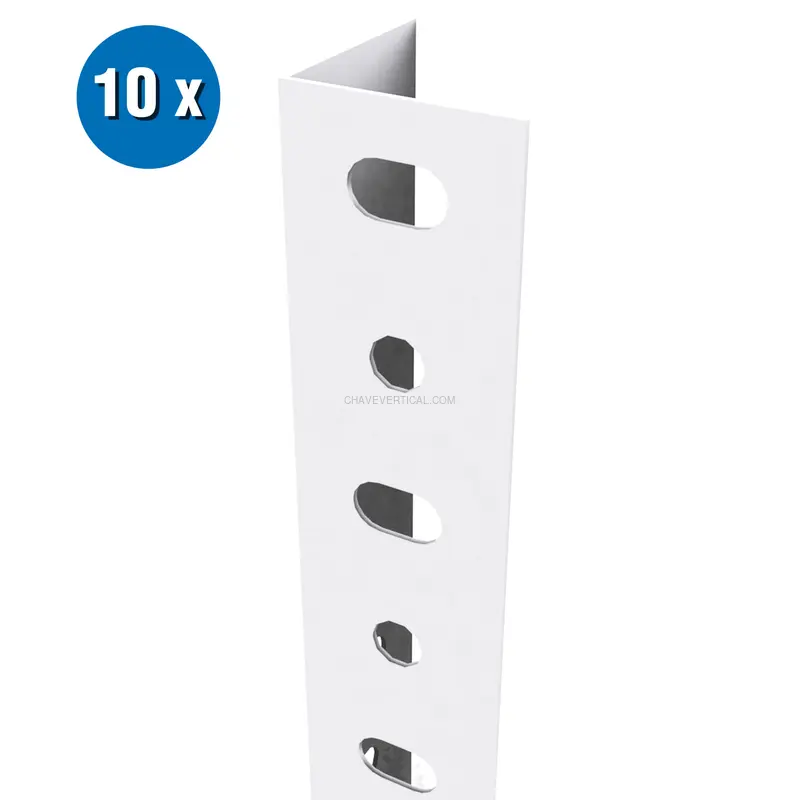 Acessório para Sistema de Arrumação PACK 10 PERFIL SCLASSIC P/35 2000 Branco - 2000 x 40 x 40 mm