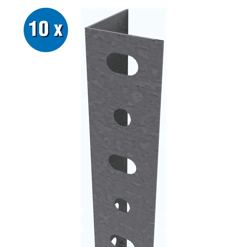 Acessório para Sistema de Arrumação PACK 10 PERFIL SCLASSIC P/35 2000 Galvanizado - 2000 x 40 x 40 mm