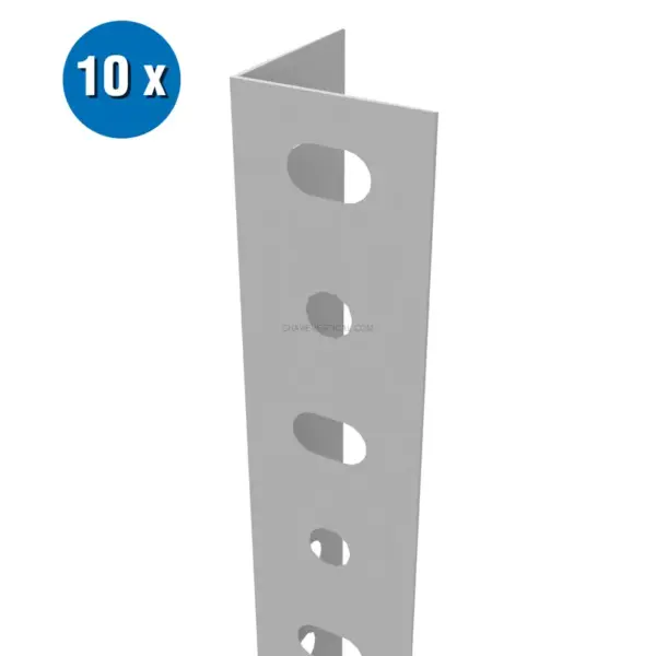 Acessório para Sistema de Arrumação PACK 10 PERFIL SCLASSIC P/40 2000 Cinzento - 2000 x 45 x 45 mm