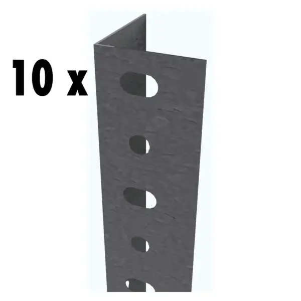 Acessório para Sistema de Arrumação PACK 10 PERFIL SCLASSIC P/40 2000 Galvanizado - 2000 x 45 x 45 mm