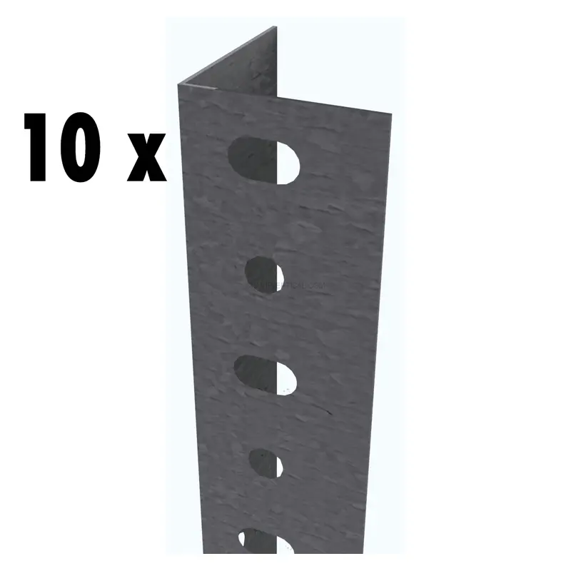 Acessório para Sistema de Arrumação PACK 10 PERFIL SCLASSIC P/40 2000 Galvanizado - 2000 x 45 x 45 mm