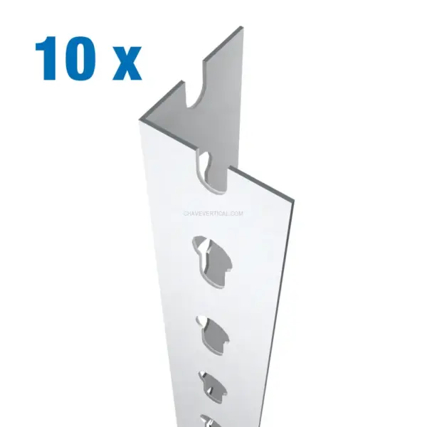 Acessório para Sistema de Arrumação PACK 10 PERFIL SCLICK P/40 1000 Branco - 1000 x 45 x 45 mm