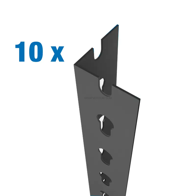 Acessório para Sistema de Arrumação PACK 10 PERFIL SCLICK P/40 2000 Cinzento - 2000 x 45 x 45 mm
