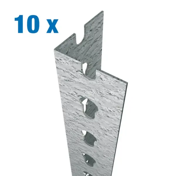 Acessório para Sistema de Arrumação PACK 10 PERFIL SCLICK P/40 2000 Galvanizado - 2000 x 45 x 45 mm