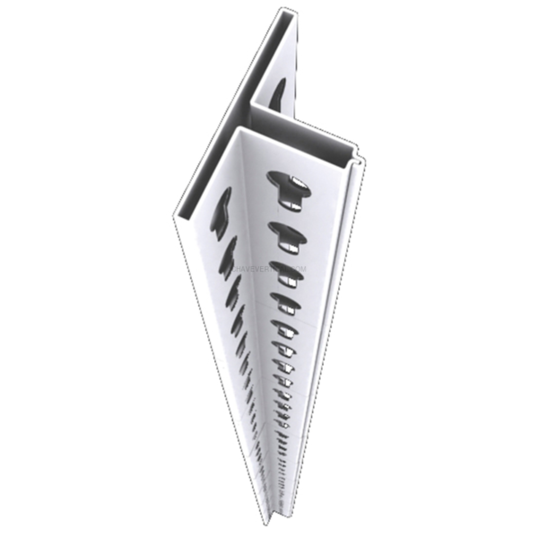 Acessório para Sistema de Arrumação PERFIL OFFICLICK 2500 Branco - 2500 x 62 x 31 mm