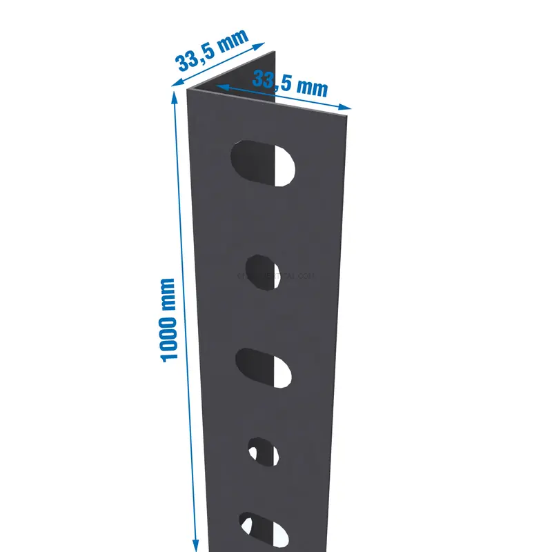 Acessório para Sistema de Arrumação PERFIL SCLASSIC P/35 1000 Antracite - 1000 x 33,5 x 33,5 mm