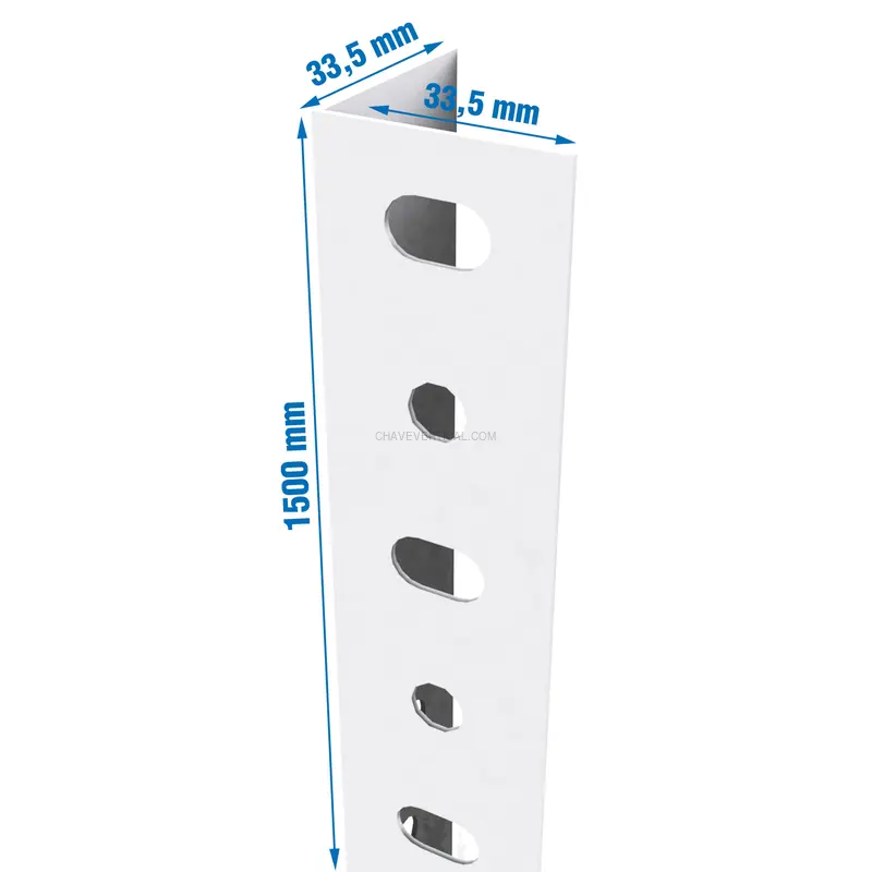 Acessório para Sistema de Arrumação PERFIL SCLASSIC P/35 1500 Branco - 1500 x 33,5 x 33,5 mm