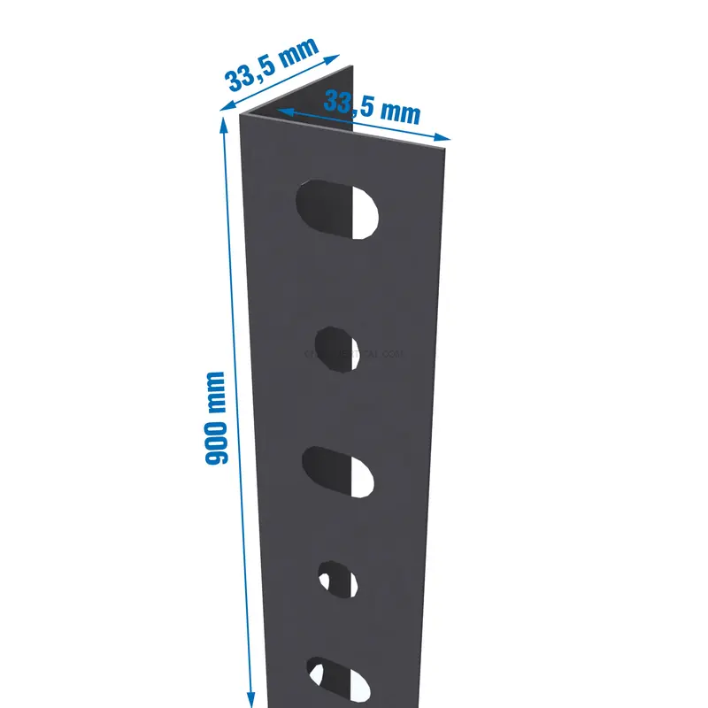 Acessório para Sistema de Arrumação PERFIL SCLASSIC P/35 900 Antracite - 900 x 33,5 x 33,5 mm