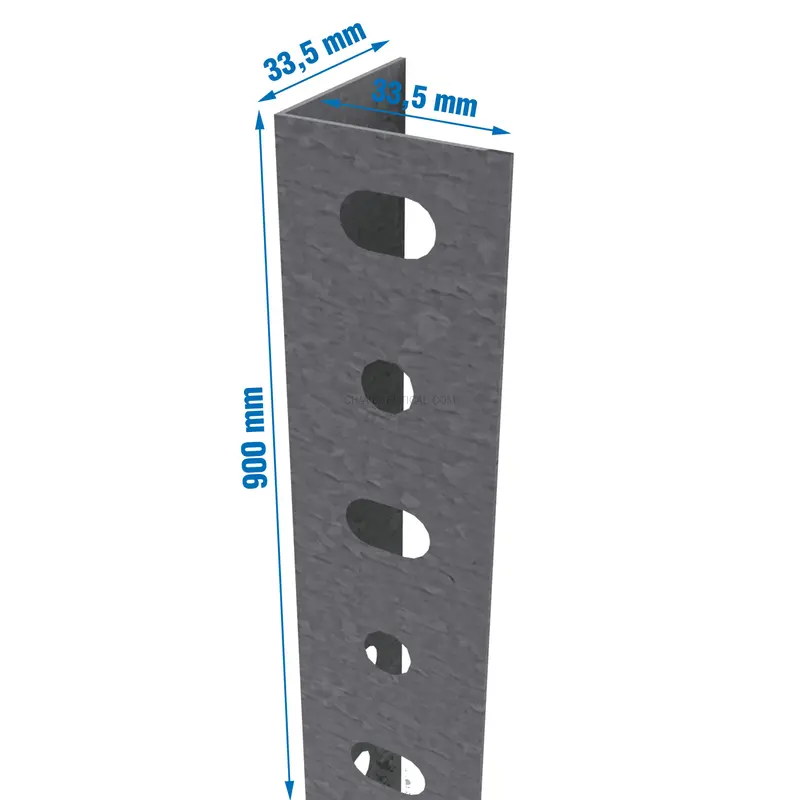 Acessório para Sistema de Arrumação PERFIL SCLASSIC P/35 900 Galvanizado - 900 x 33,5 x 33,5 mm