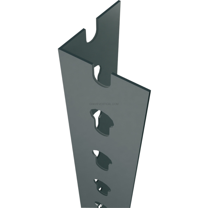 Acessório para Sistema de Arrumação PERFIL SCLICK P/40 4000 Cinzento - 4000 x 39 x 39 mm
