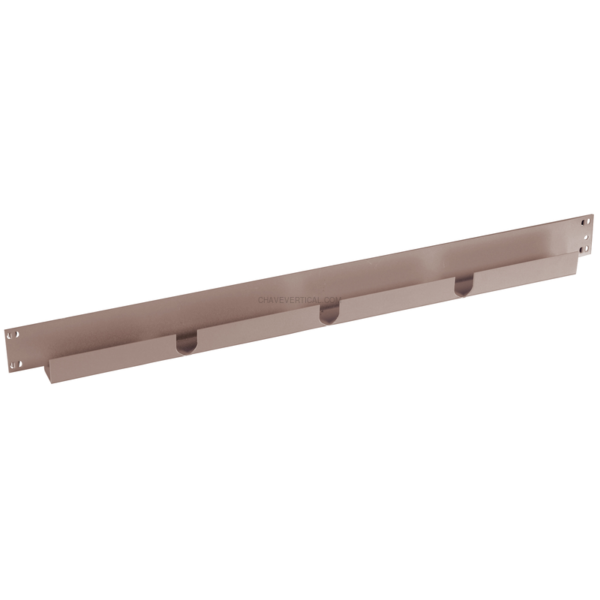 Acessório para Sistema de Arrumação Suporte (2 UND) 3 BARRA 900 mm Cinzento - 900 x 65 x 30 mm