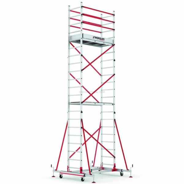 Andaime Modular de Alumínio Brienne PERSUM Altura de Trabalho 2,9 M - 5,2 M - 6,9 M 200 KG