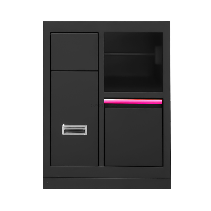 Armário com 3 Gavetas e Suporte para Rolo de Papel - Rosa JBM