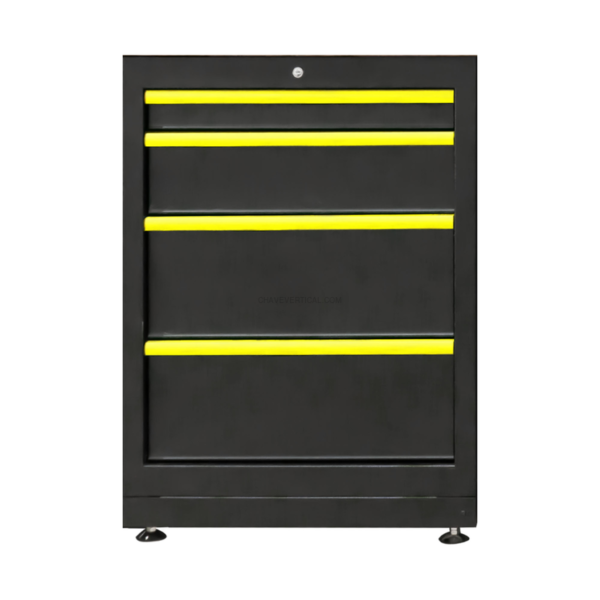 Armário com 4 Gavetas - Amarelo JBM
