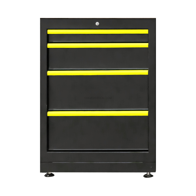 Armário com 4 Gavetas - Amarelo JBM