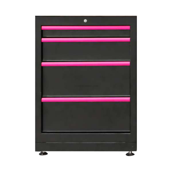 Armário com 4 Gavetas - Rosa JBM