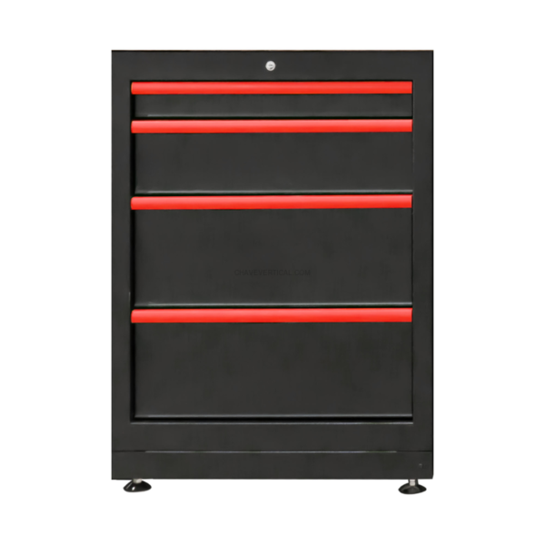Armário com 4 Gavetas - Vermelho JBM