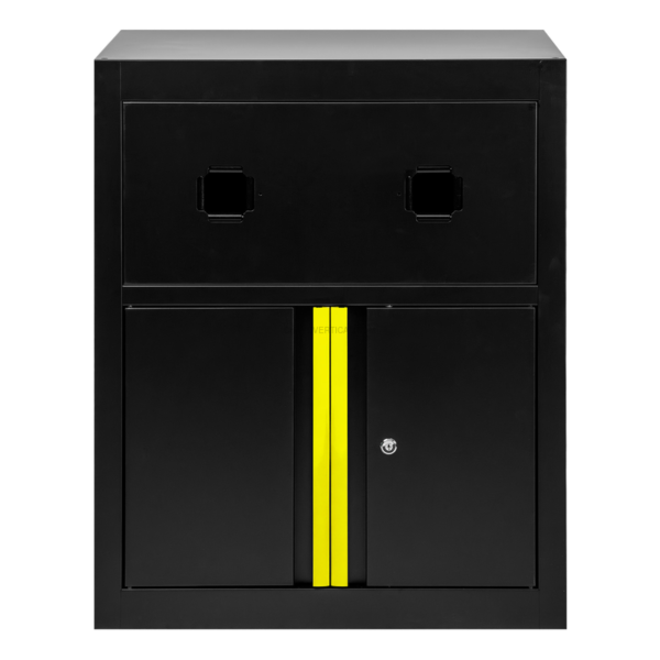 Armário com Carretéis de Ar Comprimido e Elétricos – Amarelo JBM
