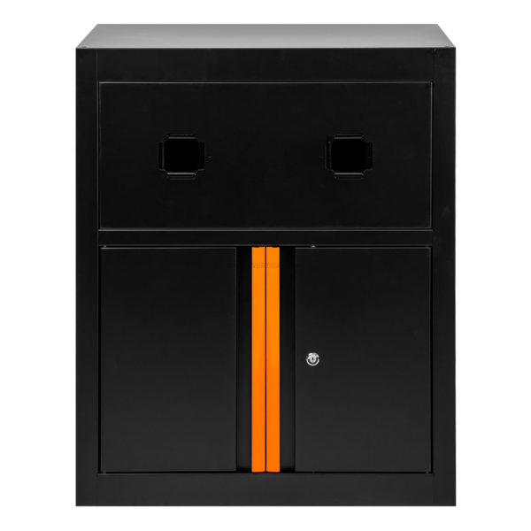 Armário com Carretéis de Ar Comprimido e Elétricos – Laranja JBM