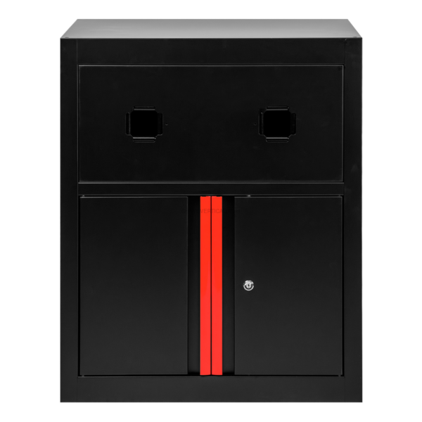 Armário com Carretéis de Ar Comprimido e Elétricos – Vermelho JBM