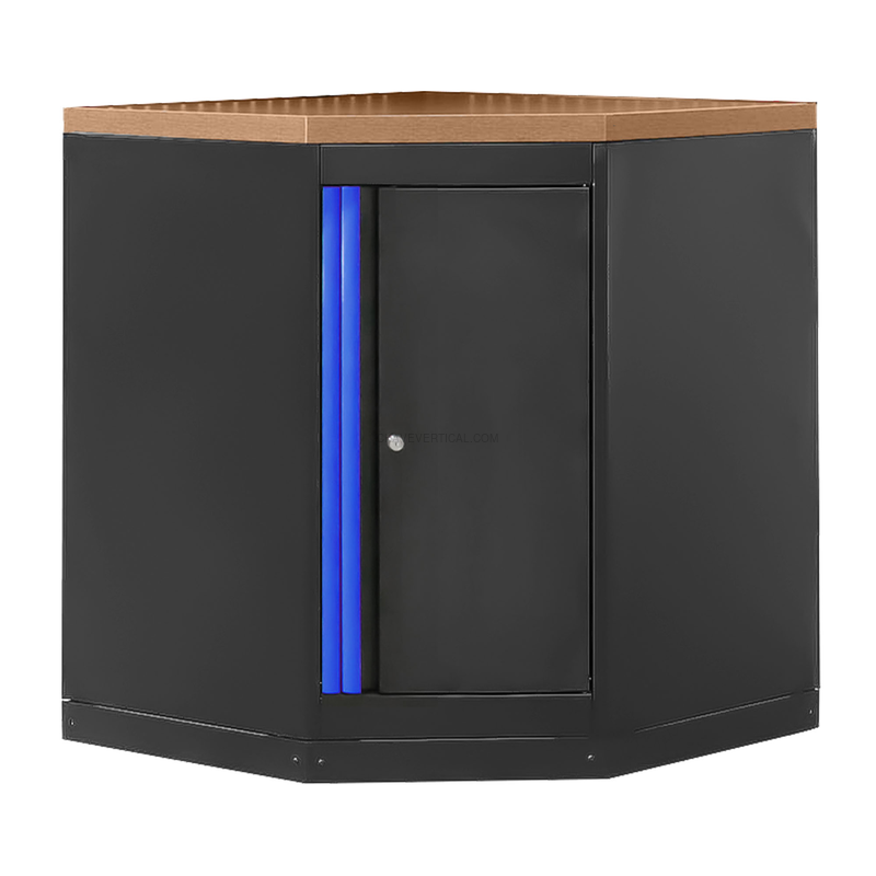 Armário de Canto com Chapa de Mdf - Azul JBM