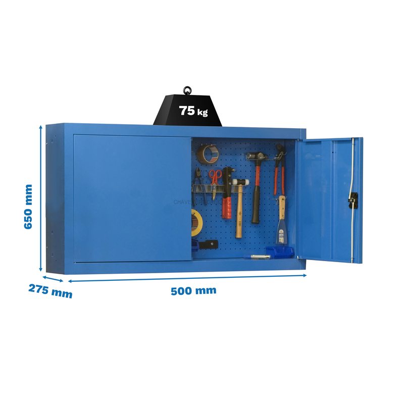 Armário de Ferramentas CABINET TOOLS Desmontado 650X500MM Cinzento - 650 x 500 x 275 mm