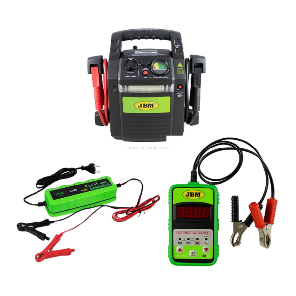Arrancador de Batería 12V 53687 + Comprovador 51816 + Carregadore 53927 JBM