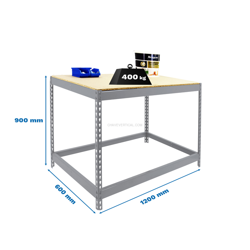 Bancada de Trabalho SIMONWORK BASIC 1 901260-1 Galvanizado/Madeira - 900 x 1200 x 600 mm