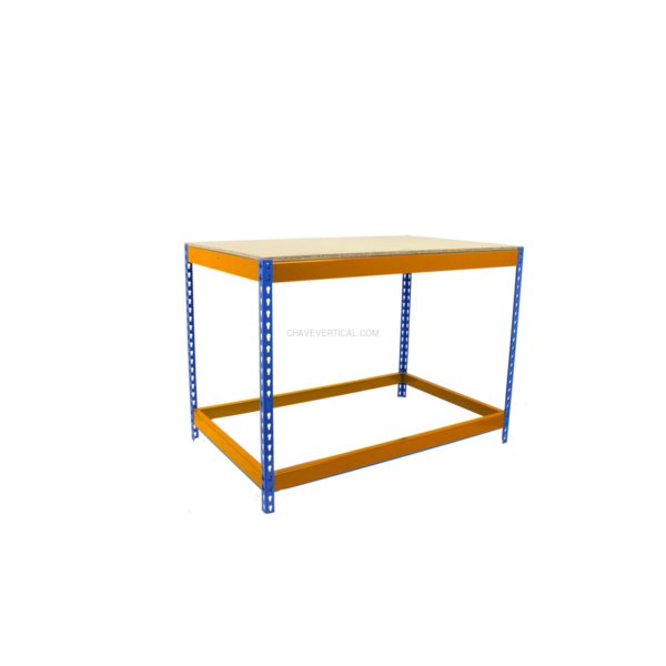 Bancada de Trabalho SIMONWORK BASIC 1 901590-1 Azul/Laranja/Madeira - 900 x 1500 x 900 mm