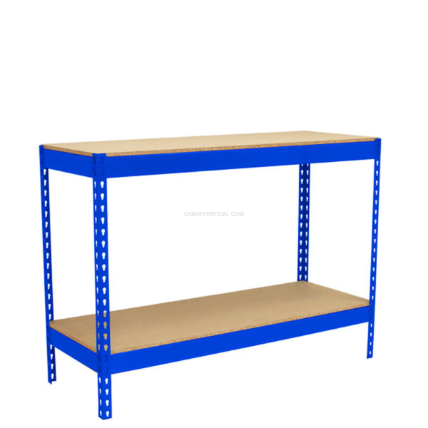 Bancada de Trabalho SIMONWORK BASIC 2 902175-2 AZUL/Madeira - 900 x 2100 x 750 mm